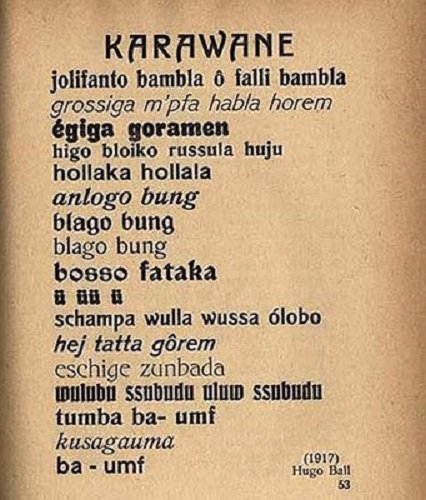 Karawane by Hugo Ball