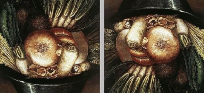 Vegetables In a Bowl or The Gardener by Giuseppe Arcimboldo
