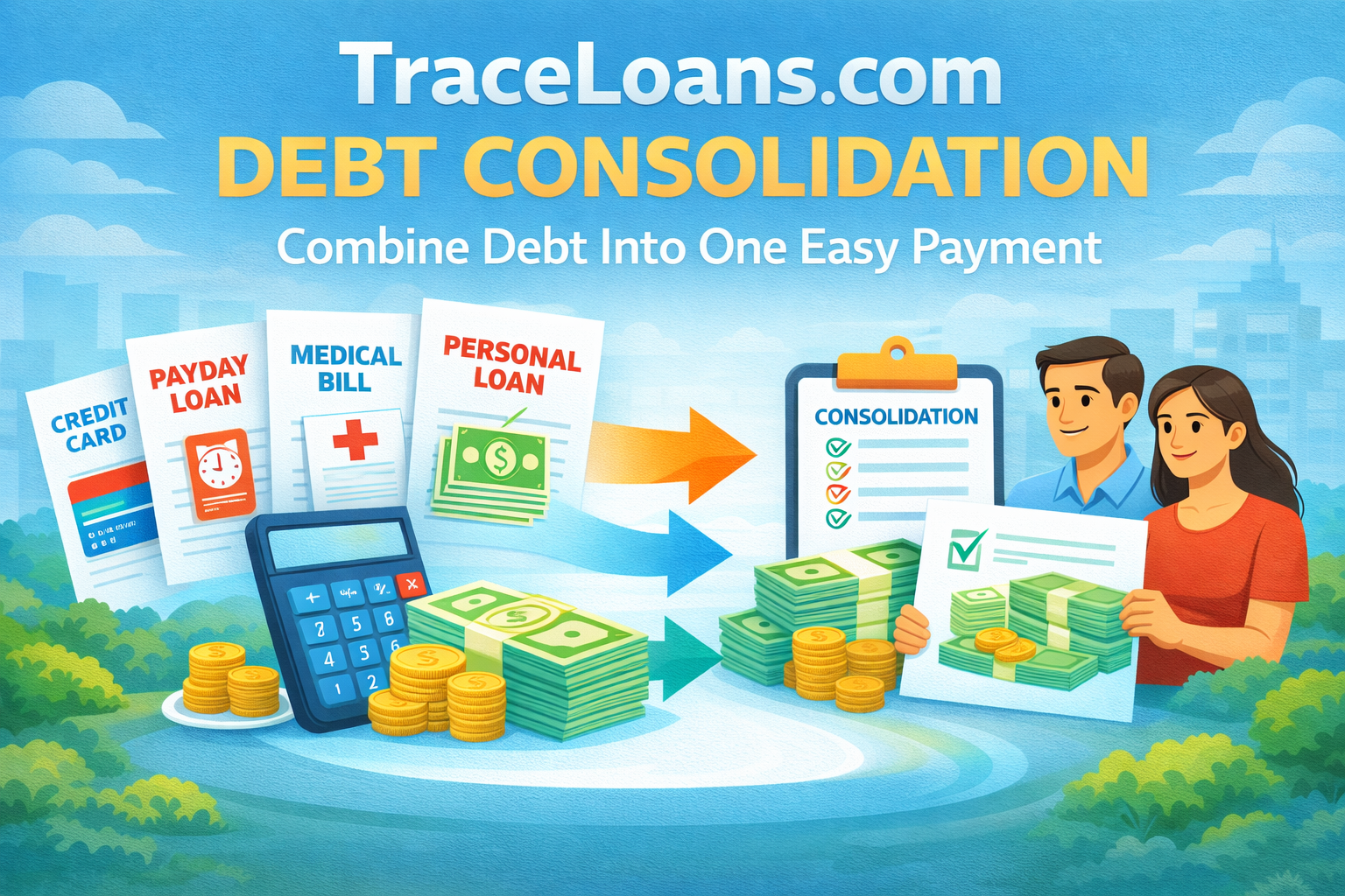 TraceLoans.com Debt Consolidation: How to Combine Debt and Manage Payments Easily